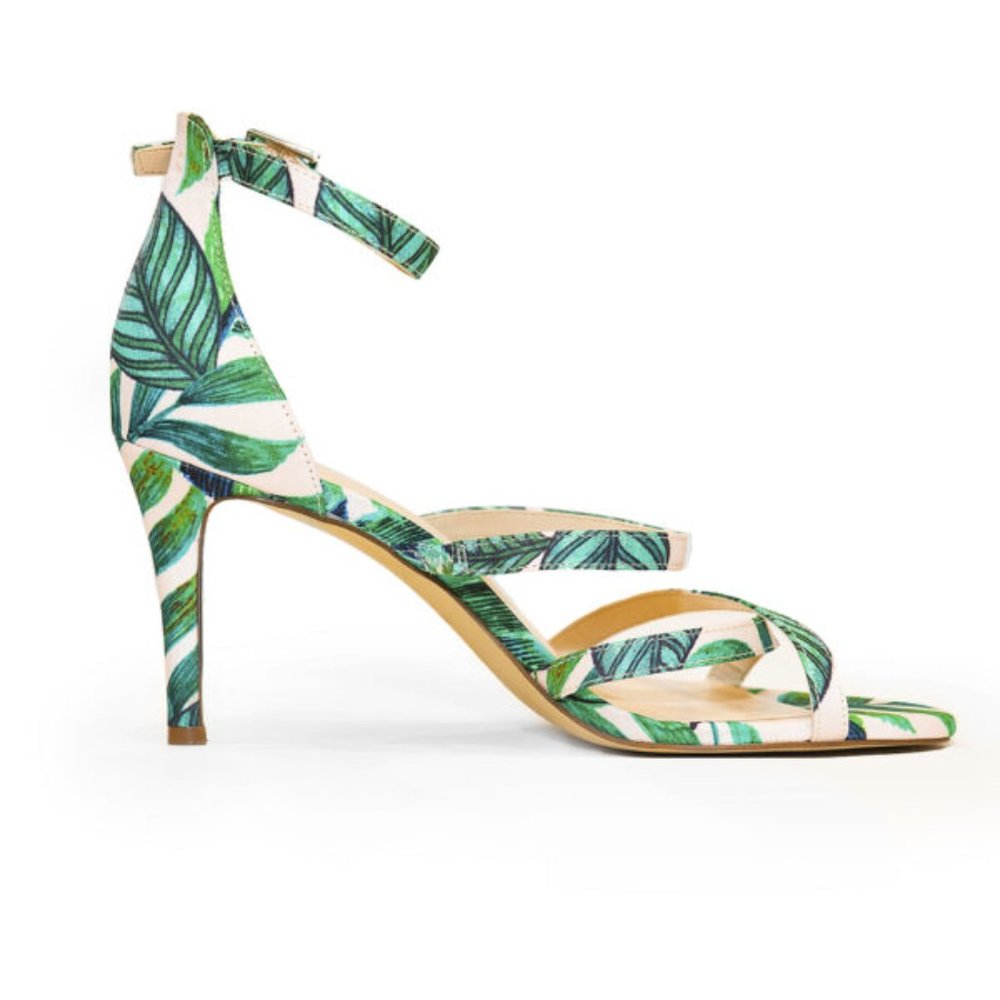 Nine West Palm Leaf Sandals Heels Womens 8.5